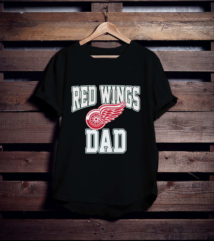 Red Wings Dad Detroit Iconic Hockey T-Shirt