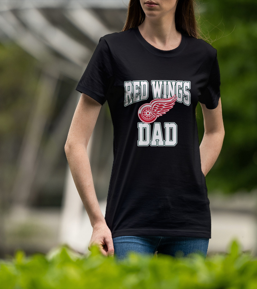 Red Wings Dad Detroit Iconic Hockey T-Shirt