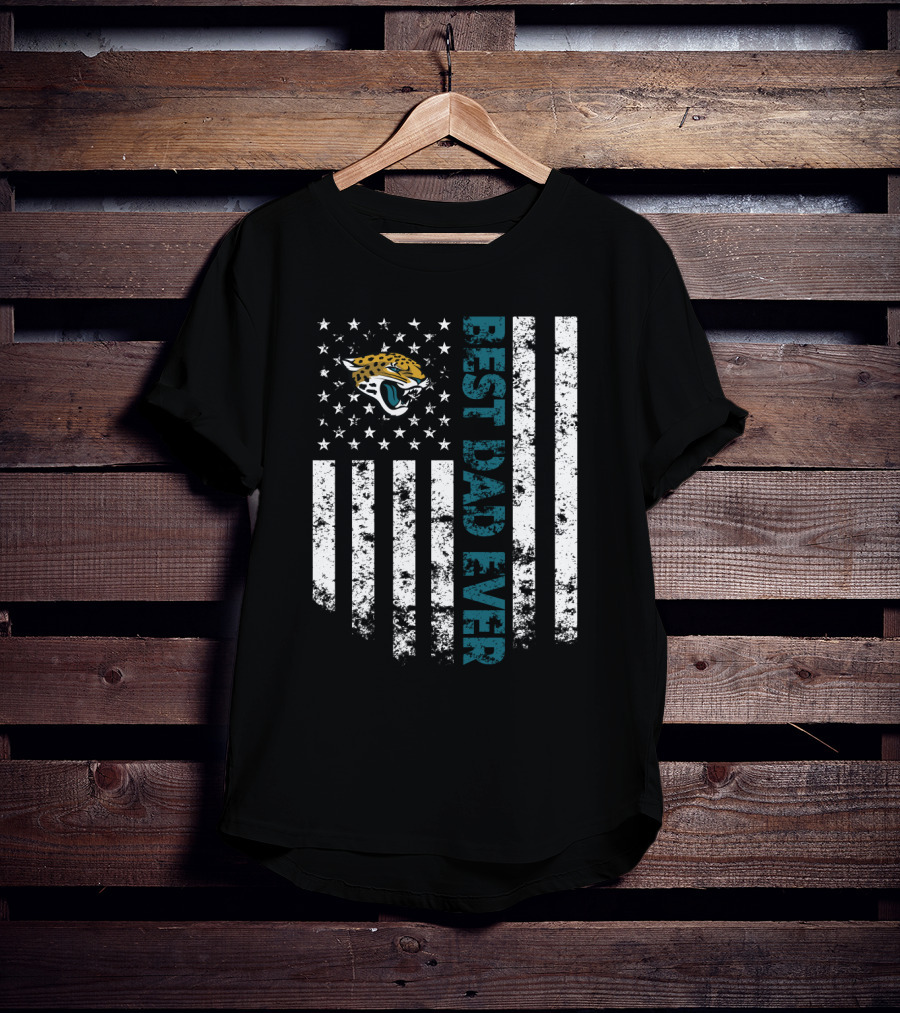 Best Jacksonville Jaguars Dad Ever American Flag T-Shirt