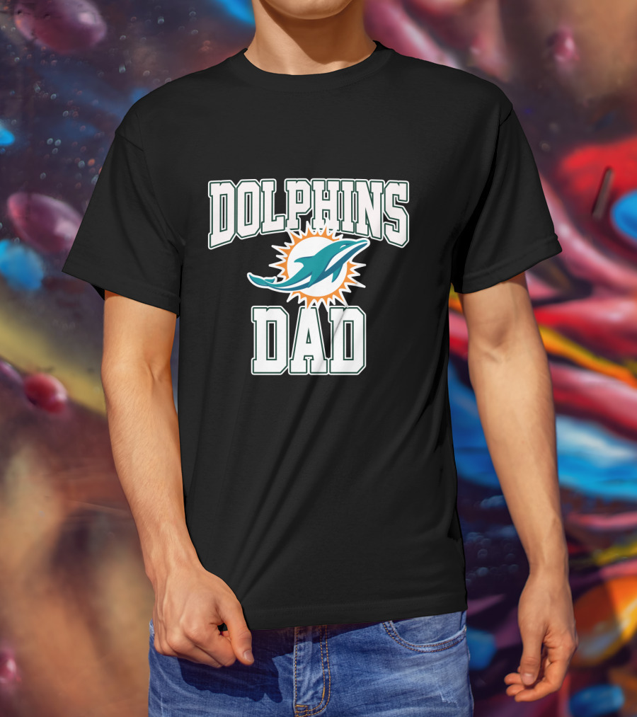 Dolphins Dad Father's Day Miami Dolphins T-Shirt