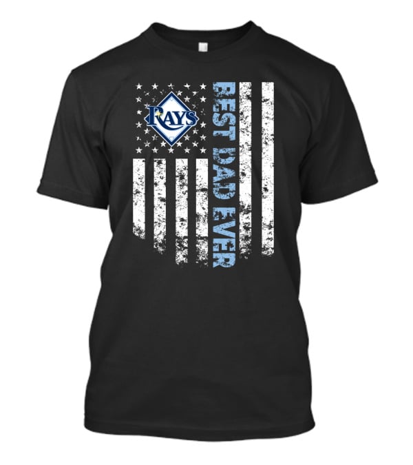 Tampa Bay Rays Best Dad Ever Patriotic Flag T-Shirt