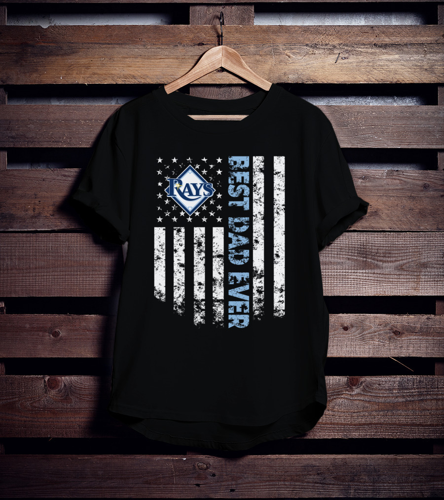 Tampa Bay Rays Best Dad Ever Patriotic Flag T-Shirt