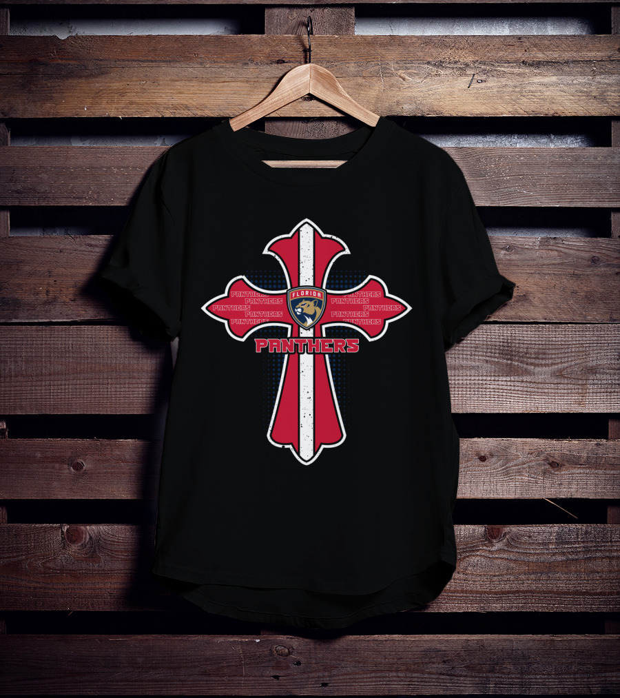 Florida Panthers Cross Fans Jesus Panthers T-Shirt