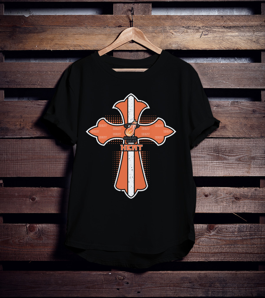 Miami Heat Fans Cross With Heat T-Shirt