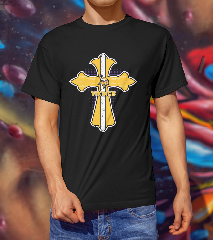 Vikings Cross For Jesus And Minnesota Fans T-Shirt