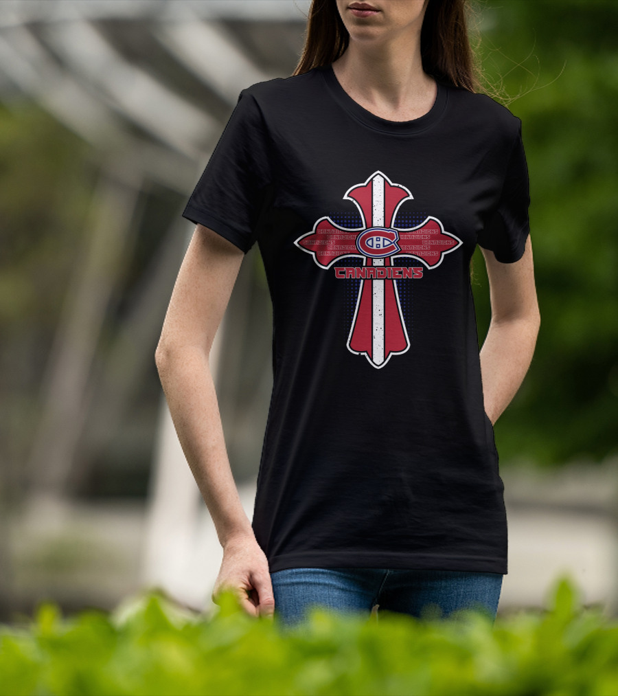 Montreal Canadiens Fans Cross Jesus T-Shirt