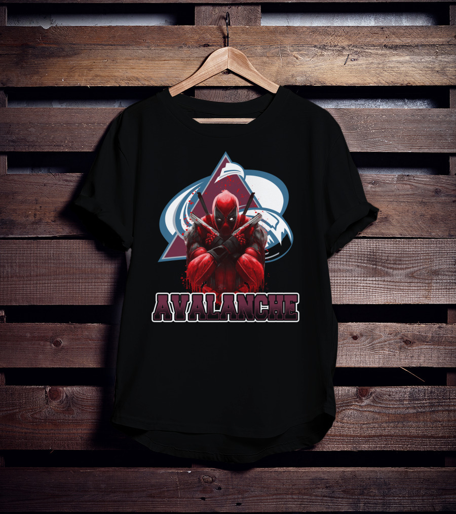 Avalanche Marvel Crossover With Deadpool Colorado Sports Fans T-Shirt