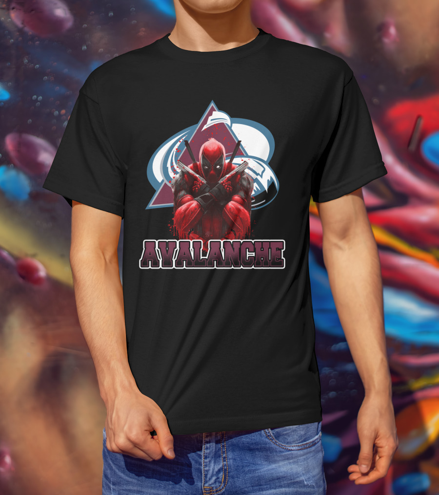 Avalanche Marvel Crossover With Deadpool Colorado Sports Fans T-Shirt