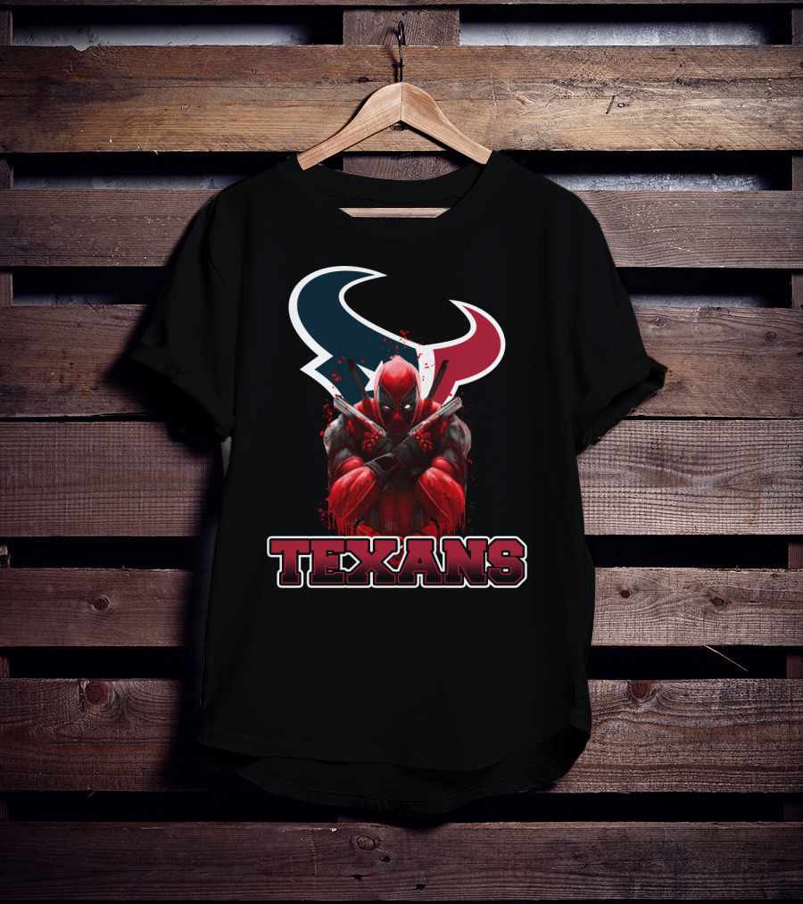 Texans Deadpool Crossover Featuring Houston NFL T-Shirt