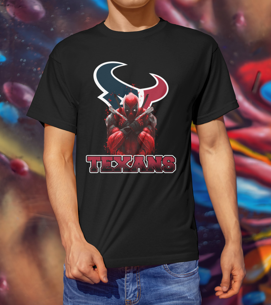 Texans Deadpool Crossover Featuring Houston NFL T-Shirt