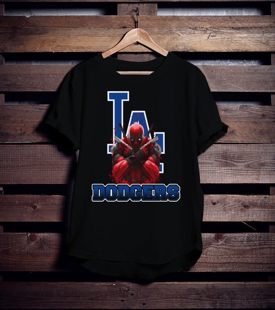 Los Angeles Dodgers Deadpool Crossover Fan Gear T-Shirt
