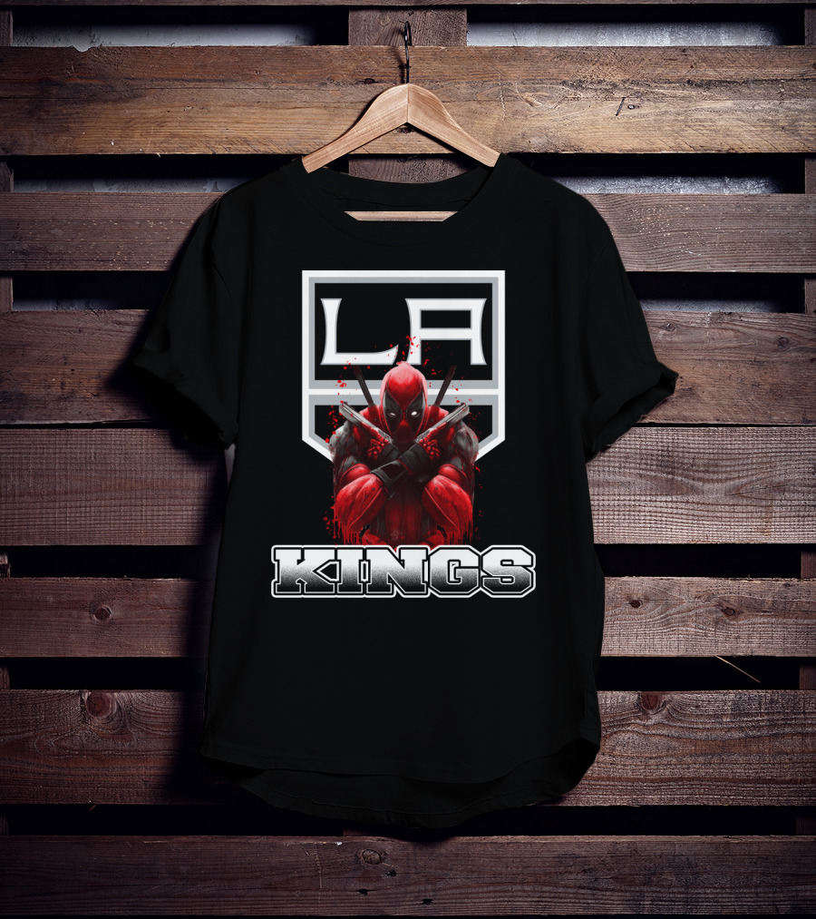 Deadpool LA Kings Collaboration Fan Crossover T-Shirt