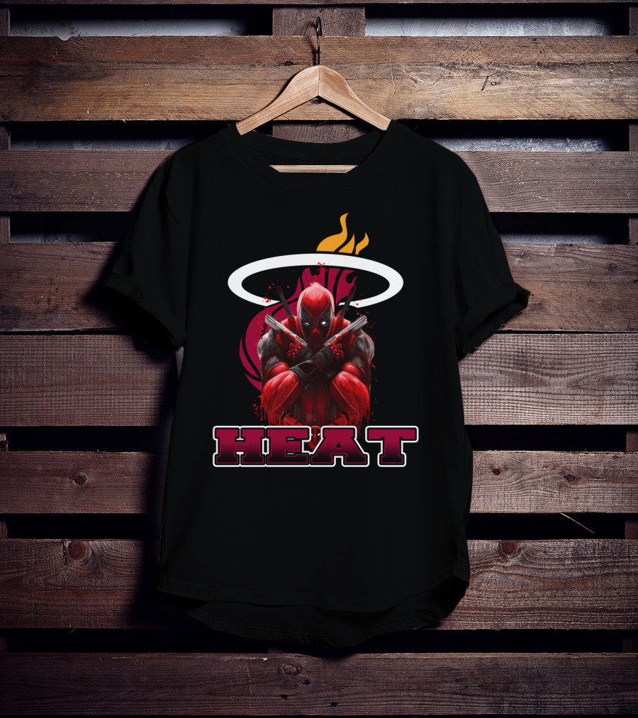 Miami Heat Deadpool Crossover Fans T-Shirt