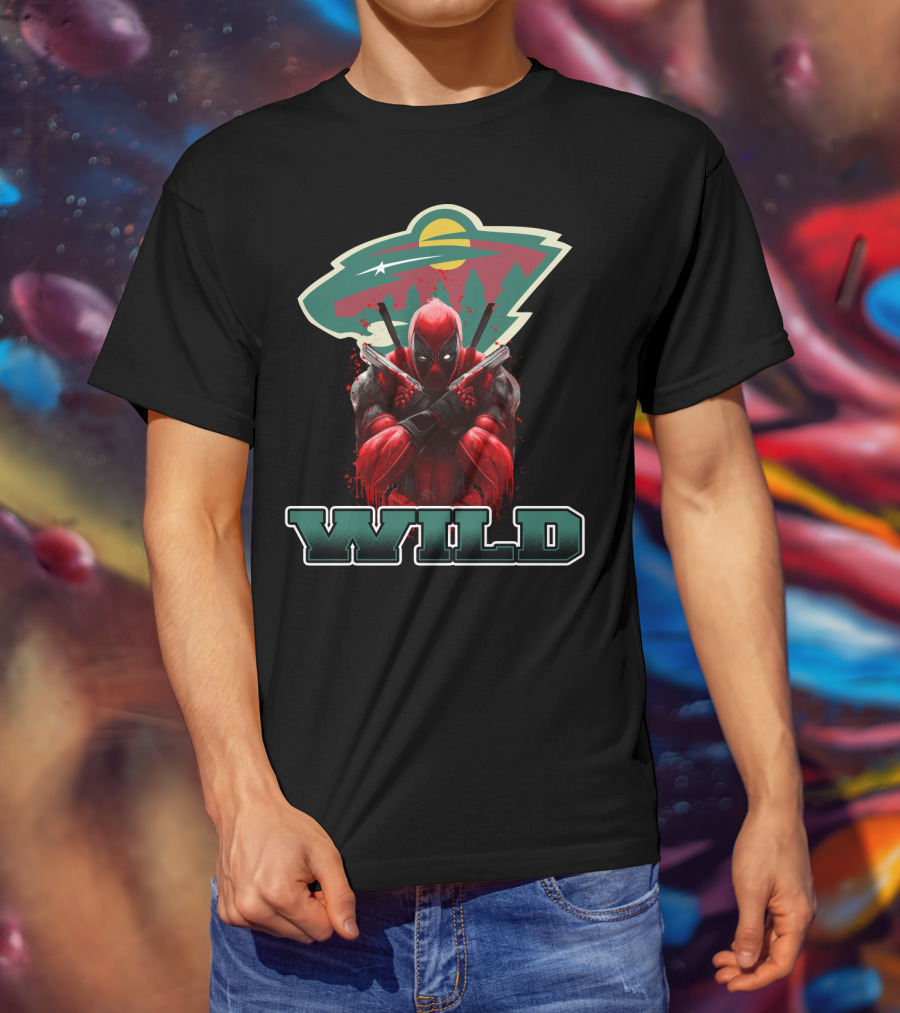 Minnesota Wild NHL And Deadpool Crossover Fans T-Shirt