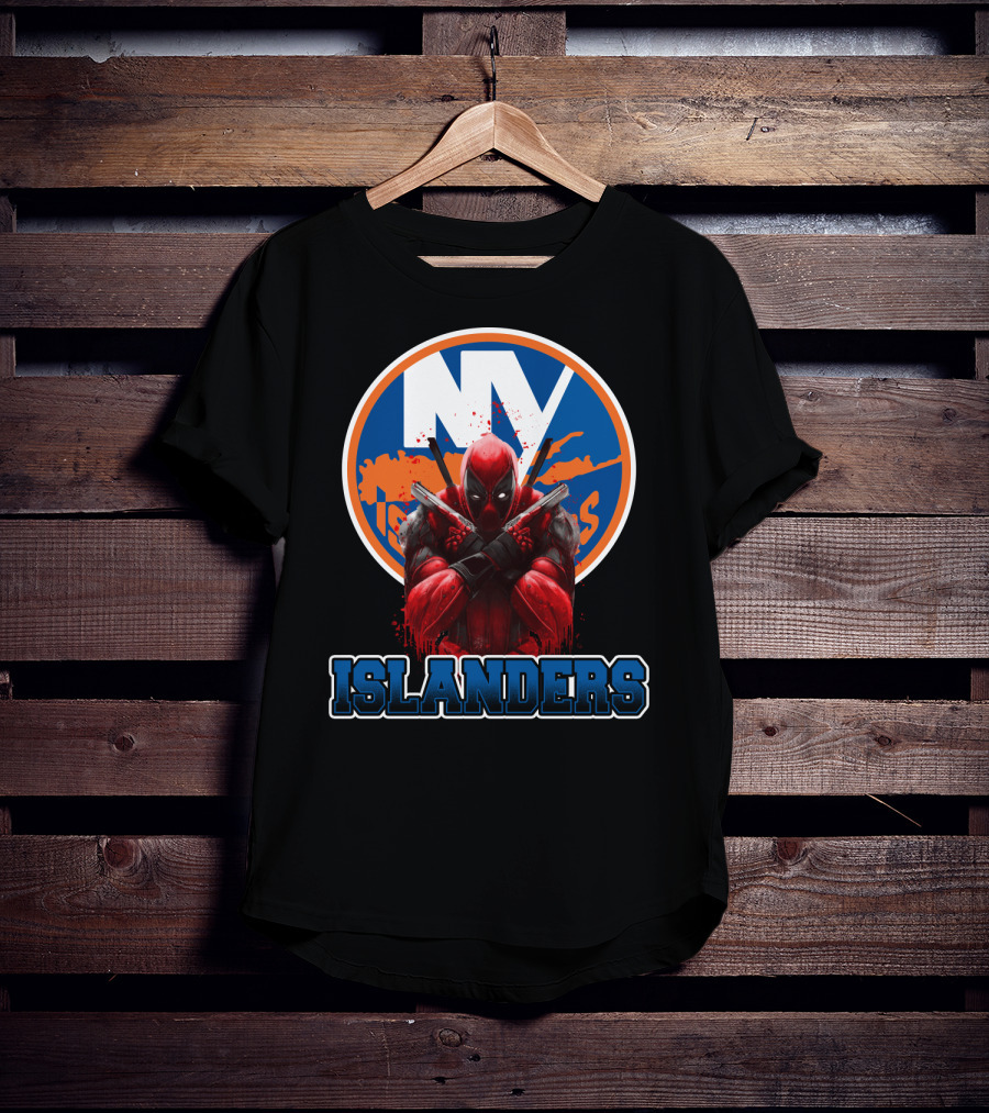 New York Islanders Deadpool Crossover Fans T-Shirt