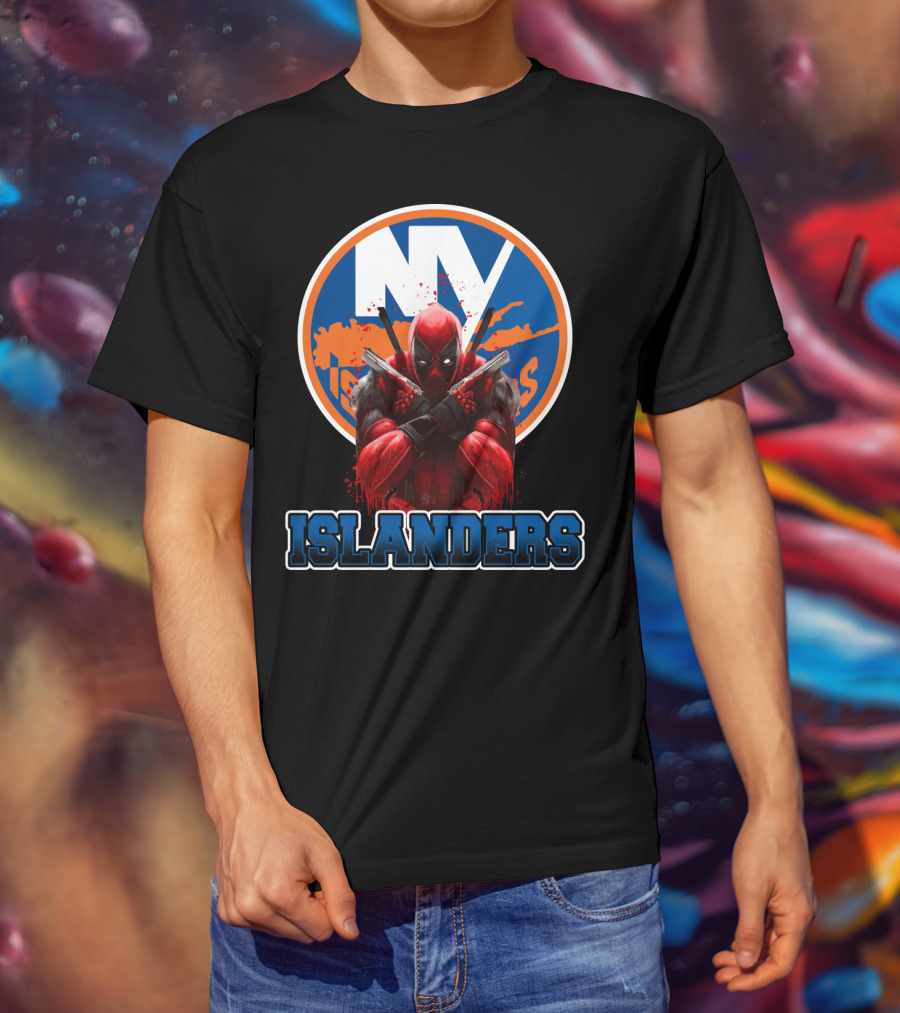New York Islanders Deadpool Crossover Fans T-Shirt