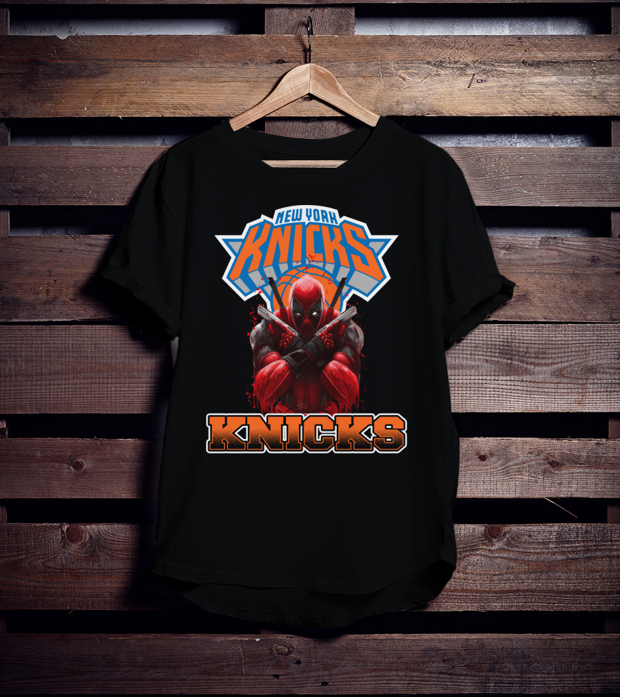 New York Knicks Deadpool Crossover Basketball Fans T-Shirt