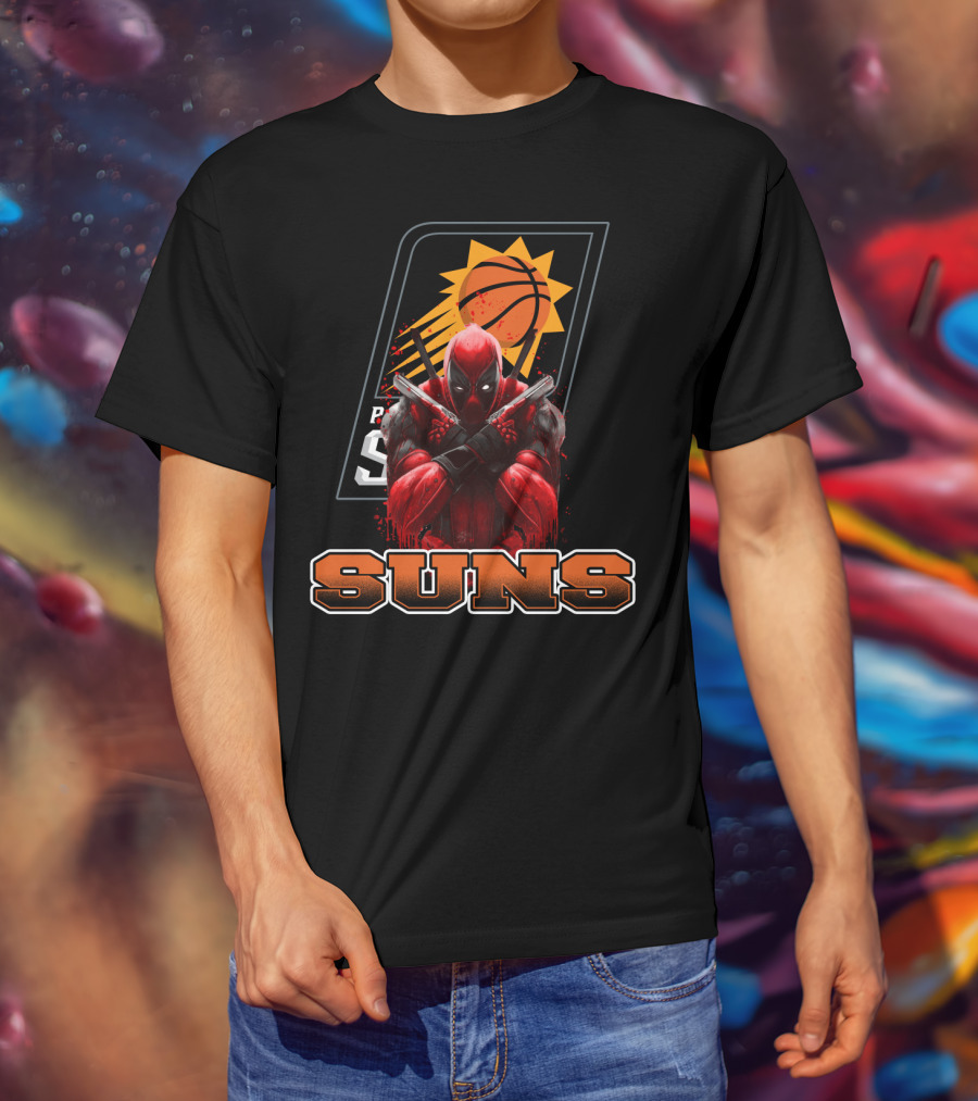 Phoenix Suns Basketball Deadpool Crossover Fan T-Shirt