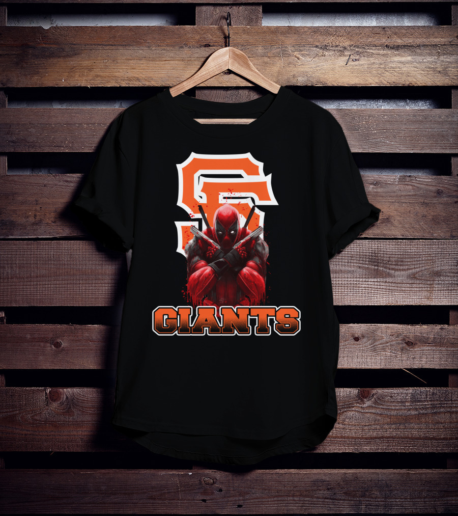 San Francisco Giants Deadpool Crossover Fans T-Shirt