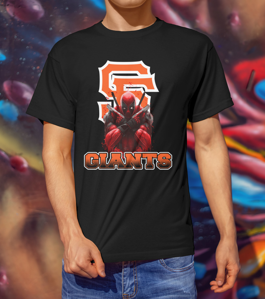 San Francisco Giants Deadpool Crossover Fans T-Shirt