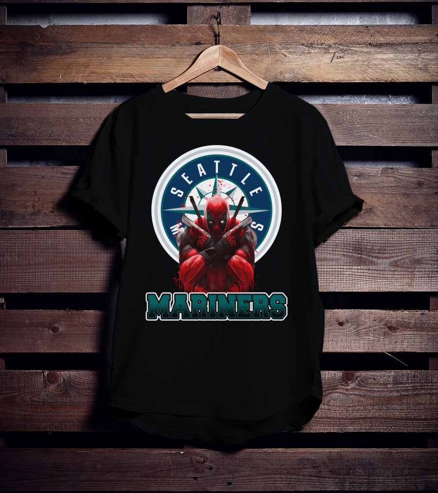 Seattle Mariners Deadpool Mashup Mariners Fan Gear T-Shirt