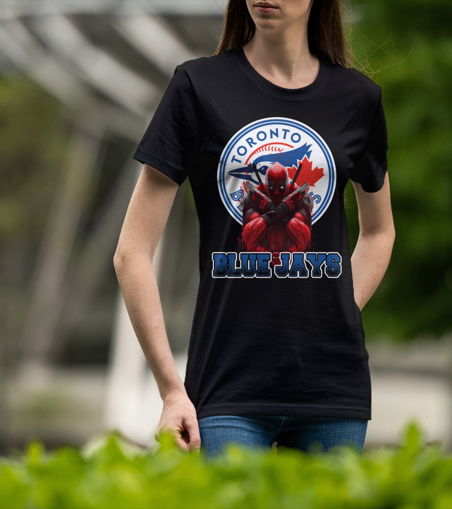 Toronto Blue Jays Deadpool Crossover Fan T-Shirt