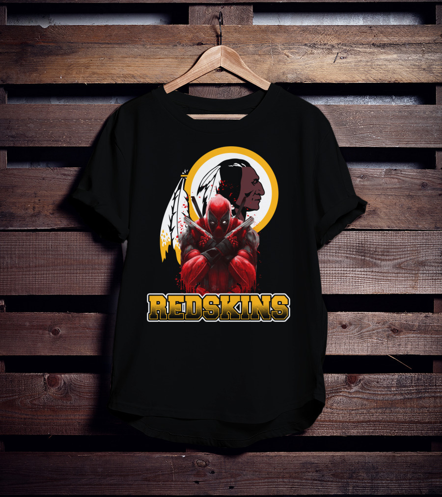 Redskins Deadpool Crossover Nfl Superhero T-Shirt