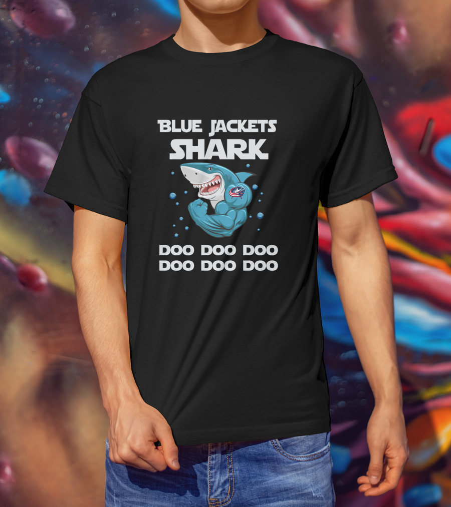 Blue Jackets Shark Columbus NHL Doo Doo Doo T-Shirt