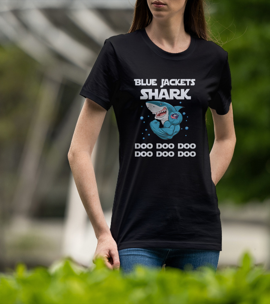 Blue Jackets Shark Columbus NHL Doo Doo Doo T-Shirt