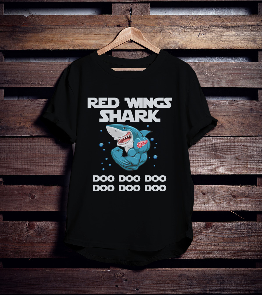 Red Wings Shark Doo Doo Doo Detroit NHL T-Shirt