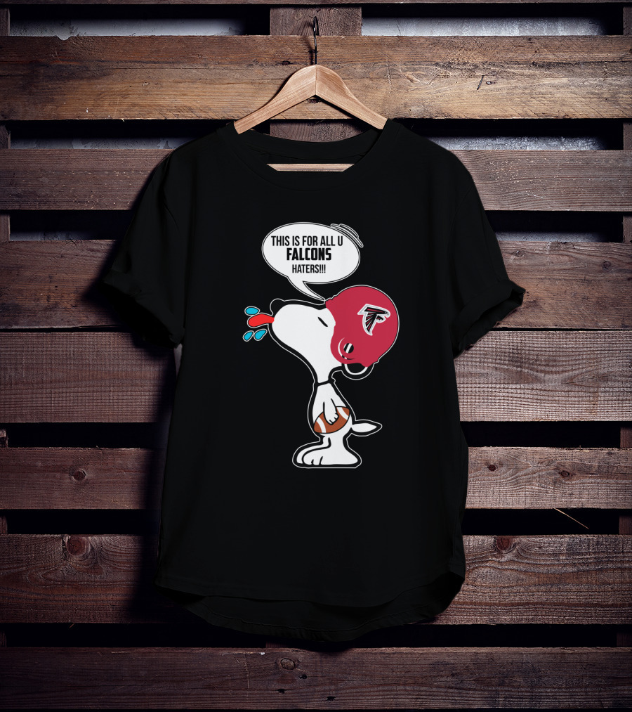 Snoopy Falcons Haters Football Helmet T-Shirt