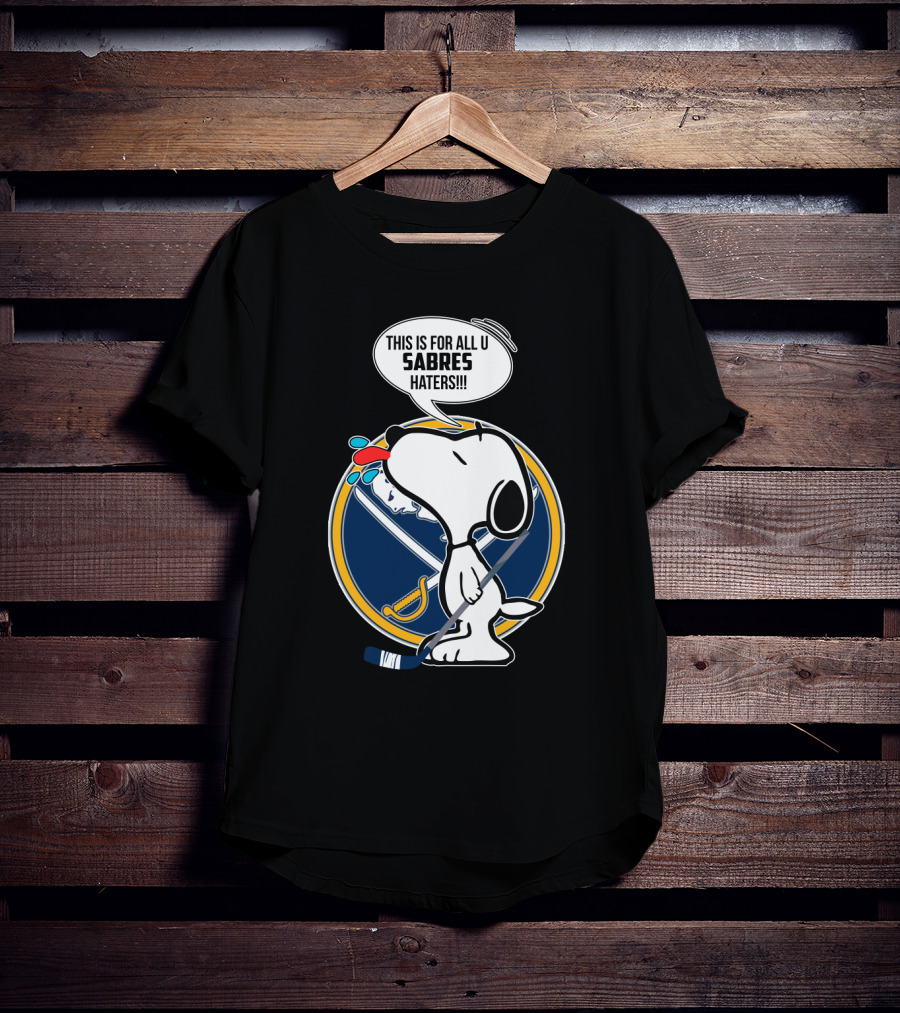 Snoopy Buffalo Sabres Haters Message T-Shirt
