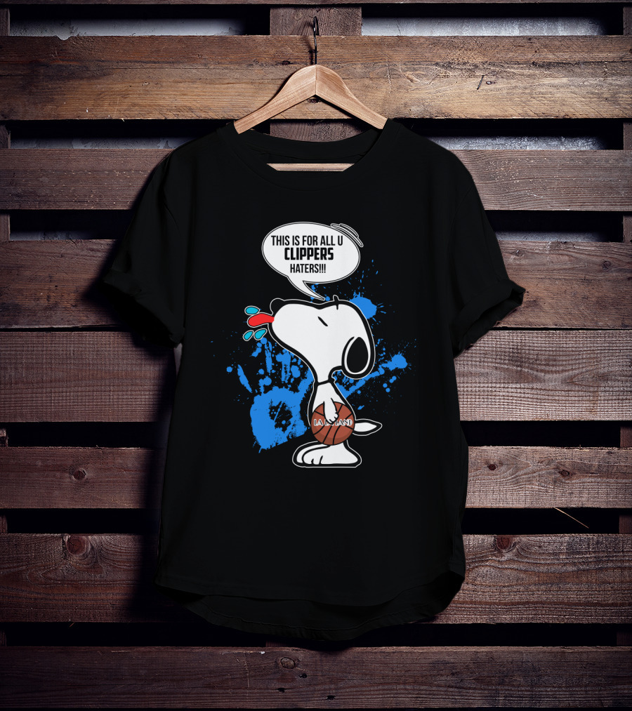 Snoopy La La Land Clippers Haters Basketball Fanart T-Shirt