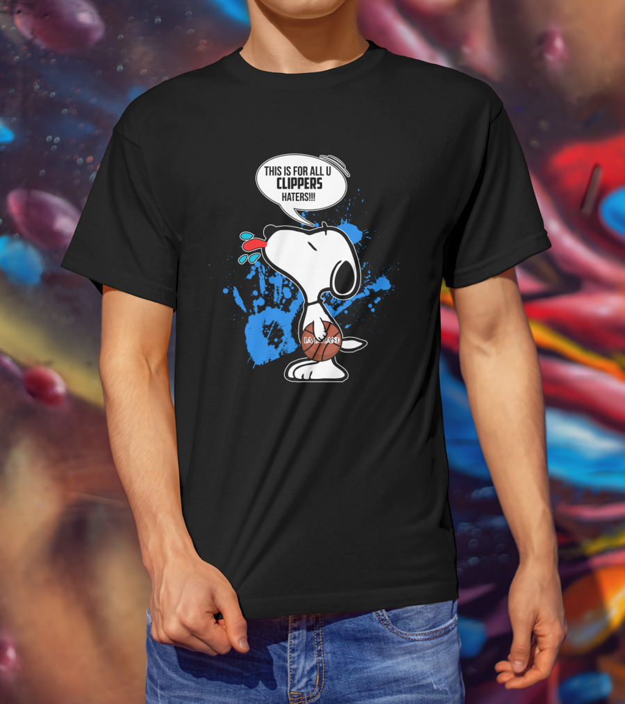 Snoopy La La Land Clippers Haters Basketball Fanart T-Shirt