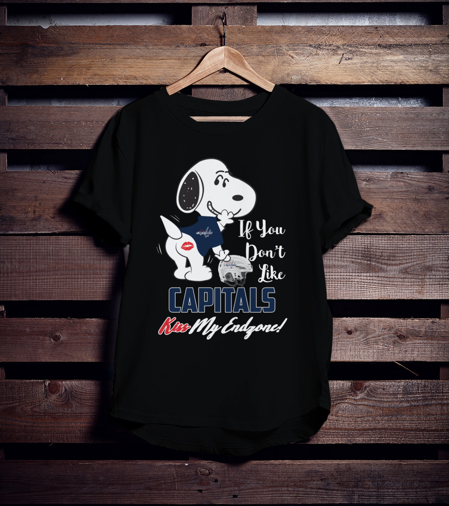 If You Don't Like Capitals Kiss My Endzone Snoopy Washington Capitals T-Shirt