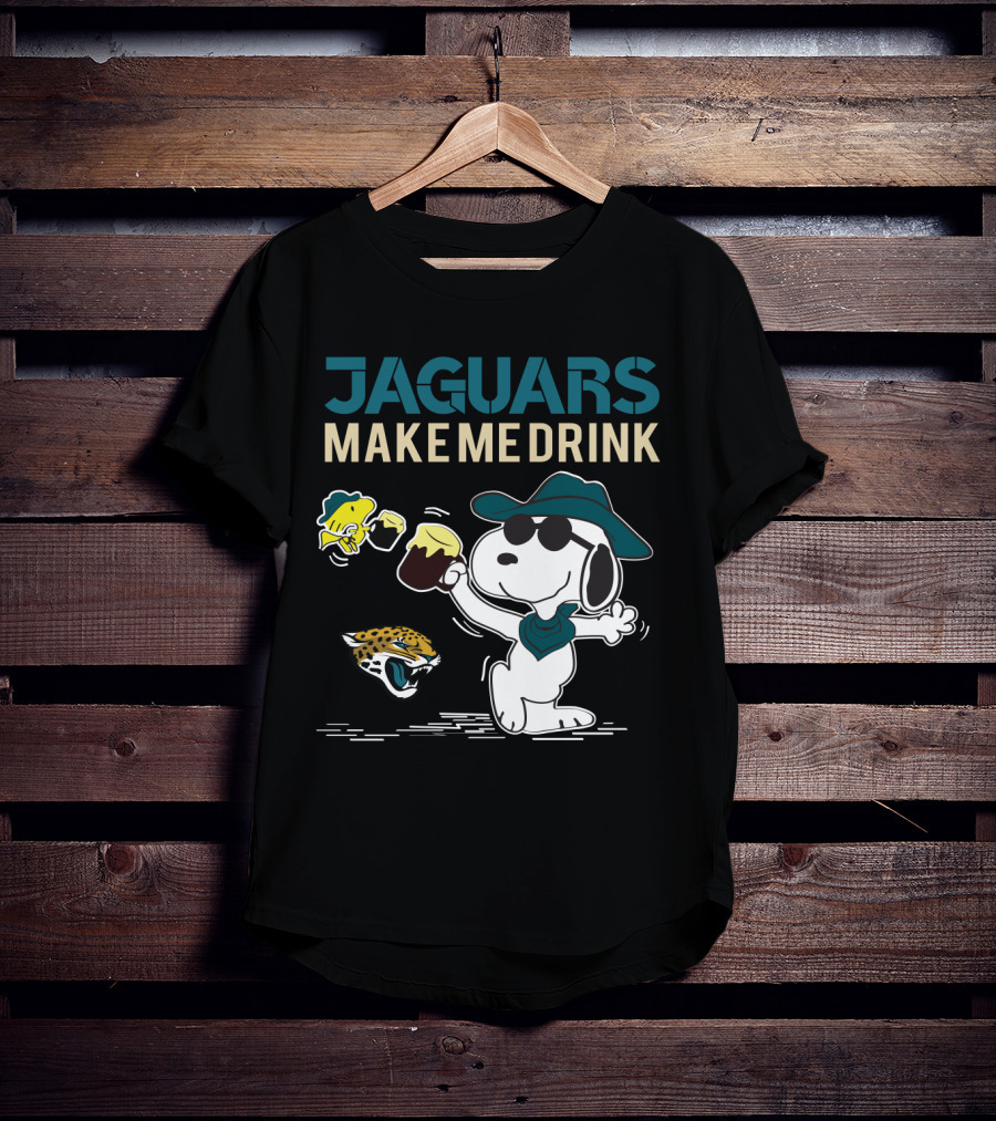 Jaguars Make Me Drink Snoopy For Jacksonville Jaguars Fans T-Shirt