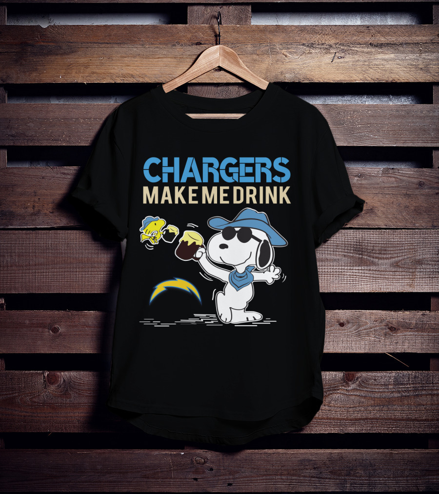 Chargers Make Me Drink Snoopy Los Angeles Fans T-Shirt