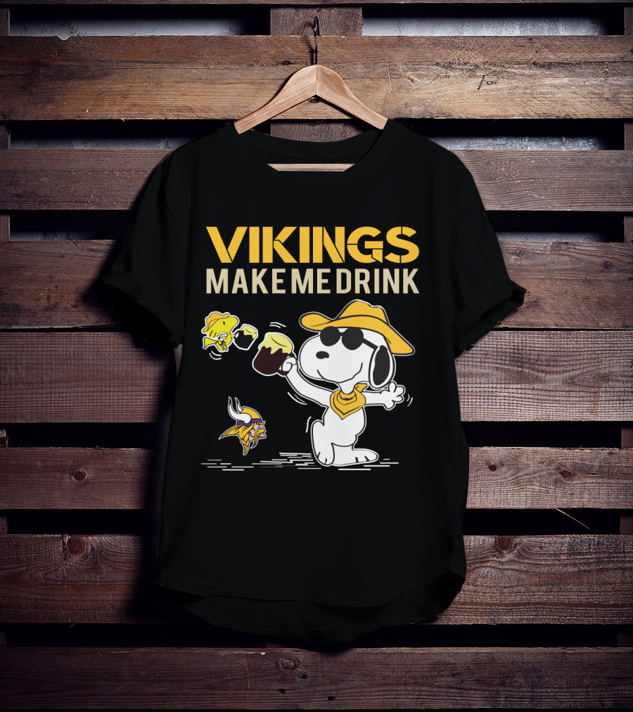 Vikings Make Me Drink Snoopy Minnesota Fans T-Shirt