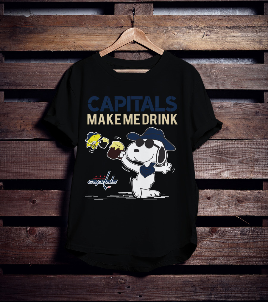 Capitals Make Me Drink Snoopy Washington Capitals Fans T-Shirt