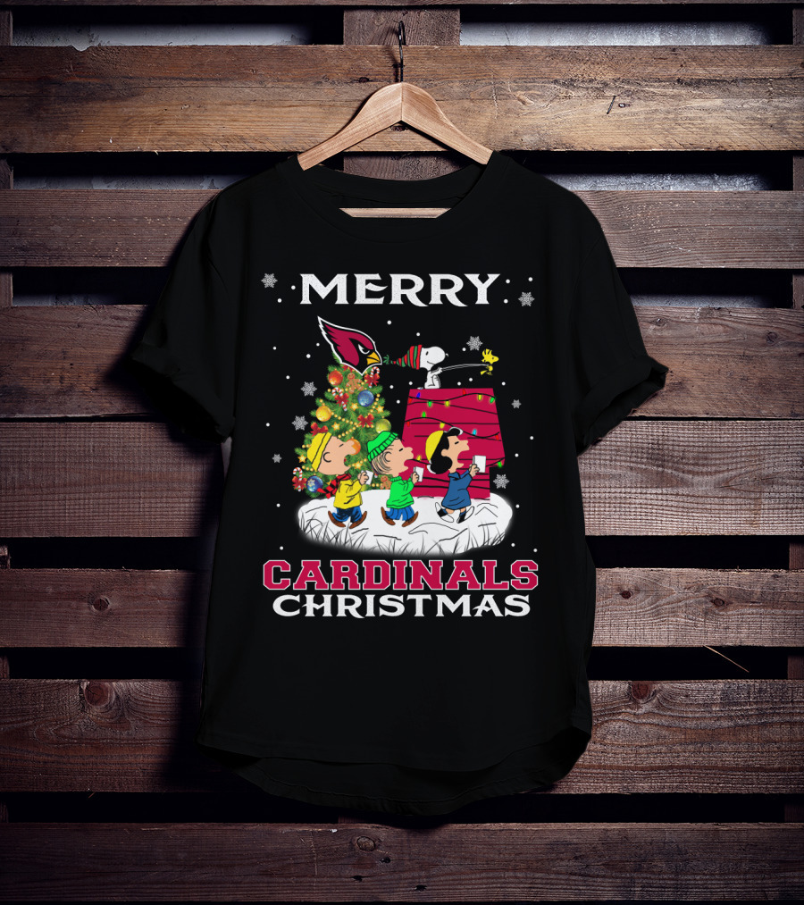 Merry Christmas Arizona Cardinals Snoopy Fans T-Shirt