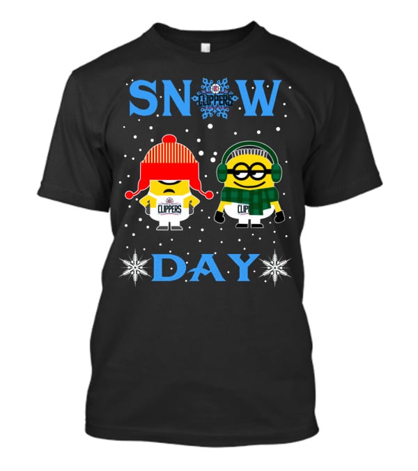 Snow Day For La Clippers Vs Minion Fans T-Shirt