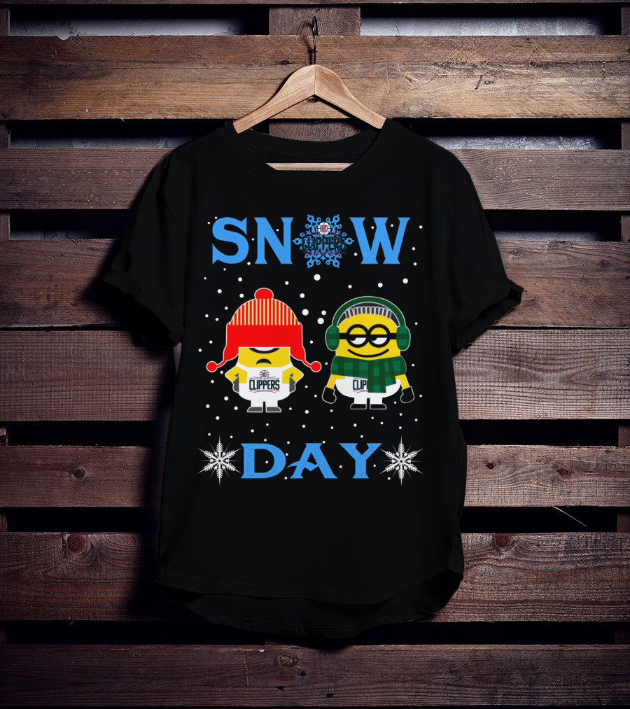 Snow Day For La Clippers Vs Minion Fans T-Shirt