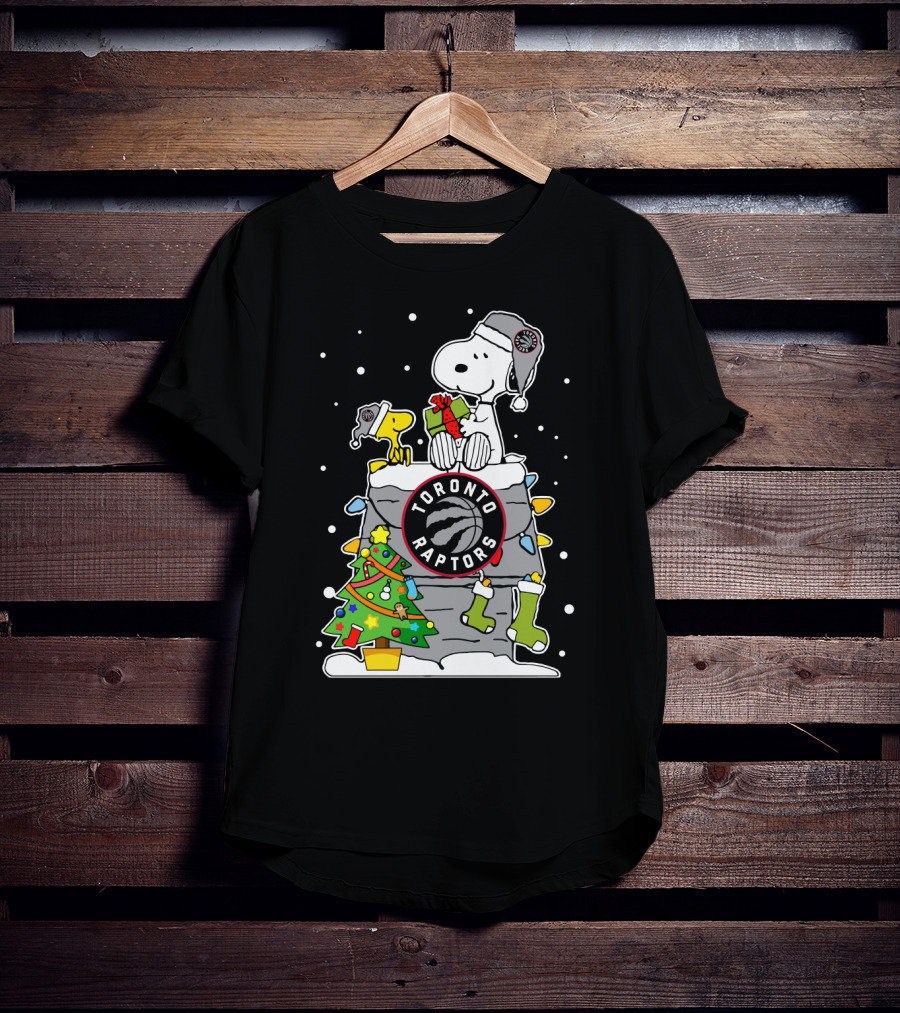 Toronto Raptors Snoopy Christmas Peanuts Holiday Basketball Gift T-Shirt
