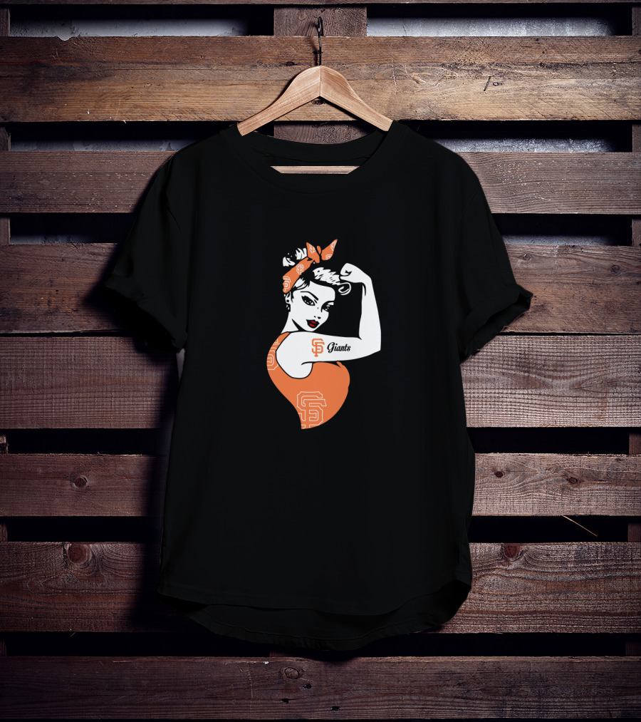 San Francisco Giants Unbreakable Strong Girl Tattoo T-Shirt