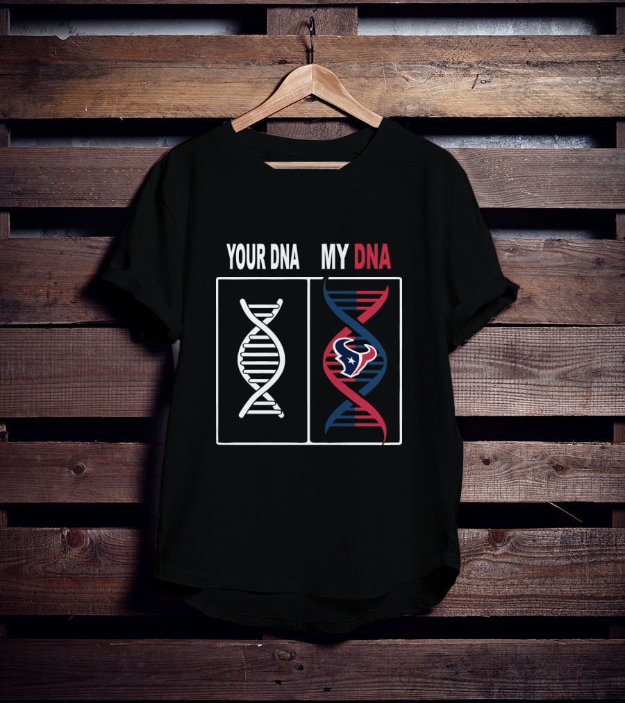 Your Dna My Dna Houston Texans Fan Dna Spiral T-Shirt