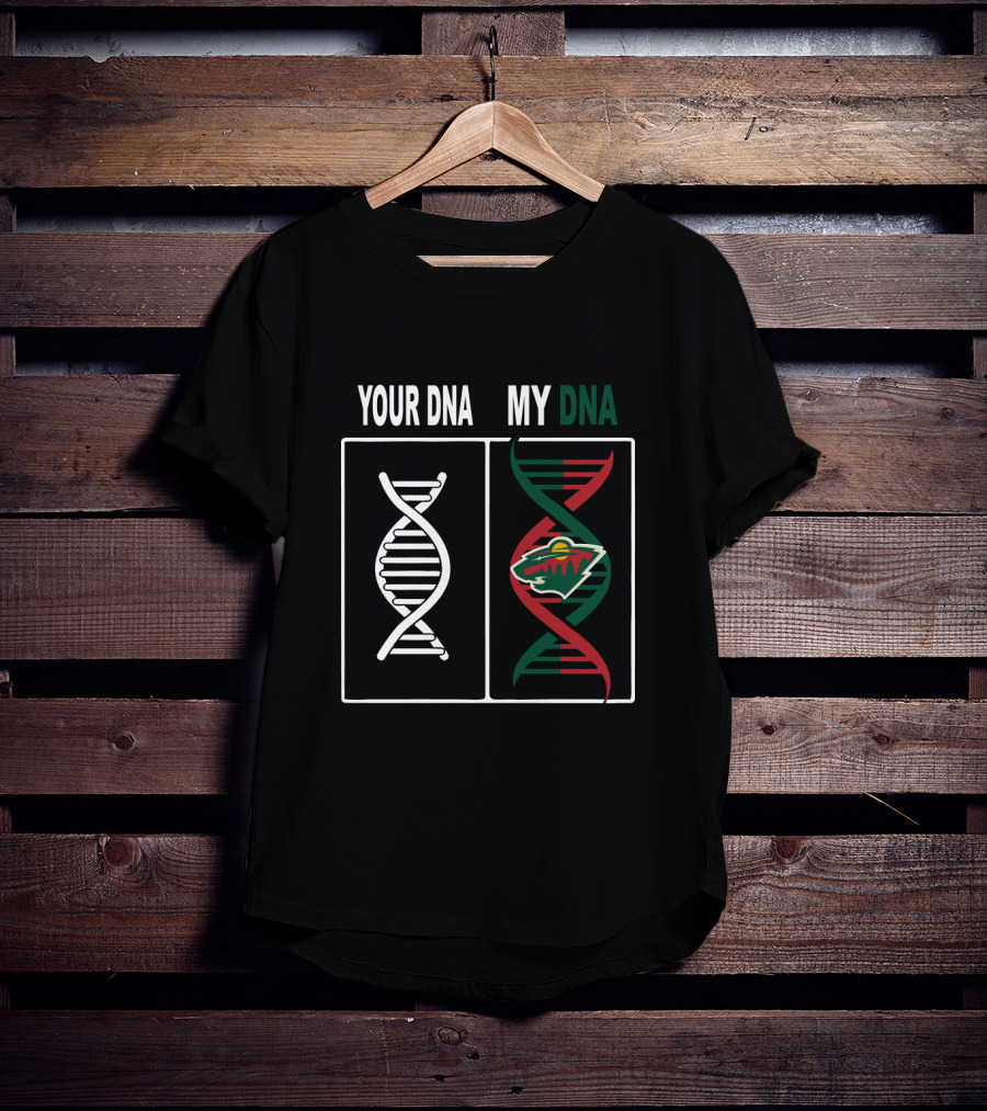 Your DNA My DNA Minnesota Wild Hockey Team Fan Logo T-Shirt