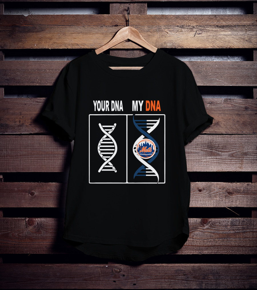 Your DNA My DNA New York Mets Baseball Fan Logo Twist T-Shirt