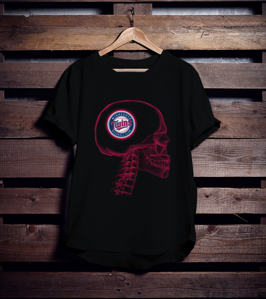 Minnesota Twins Baseball Club Brain X-Ray T-Shirt