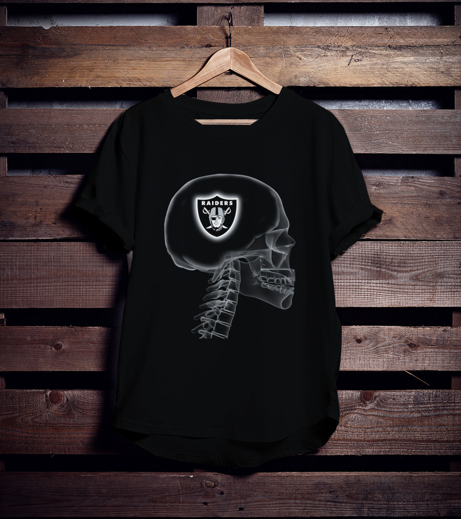Oakland Raiders Brain Logo Halloween Theme T-Shirt
