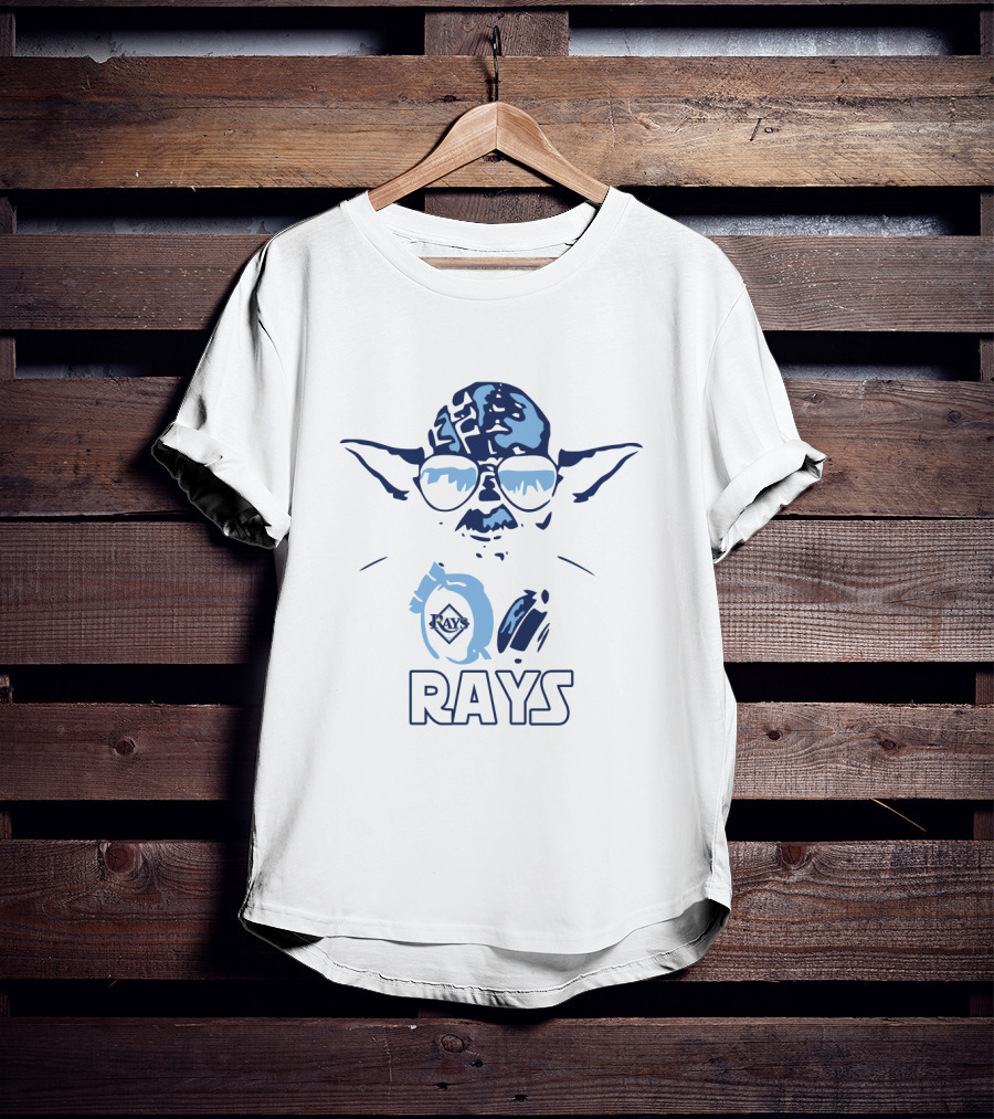 Yoda Fans Star Wars And Tampa Bay Rays Baseball Enthusiasts T-Shirt